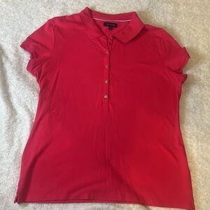 THE LIMITED pink polo cap sleeve with gold buttons NWOT Size XL great condition